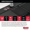 33” Retrofit Farmhouse Apron Front 16 Gauge Workstation Kitchen Sink Single Bowl in with WorkFlow™ Ledge and Accessories for Top Mount Drop-In Installation